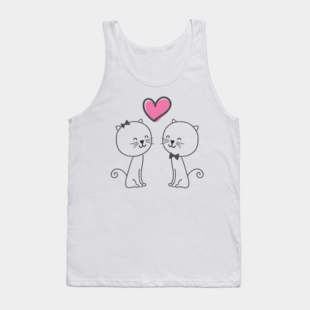 Cat's in love Tank Top by GNDesign